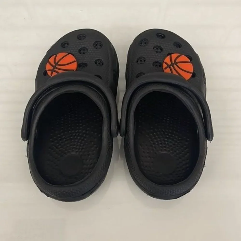 Kids Black Rubber Slip-on shoes Size C 24